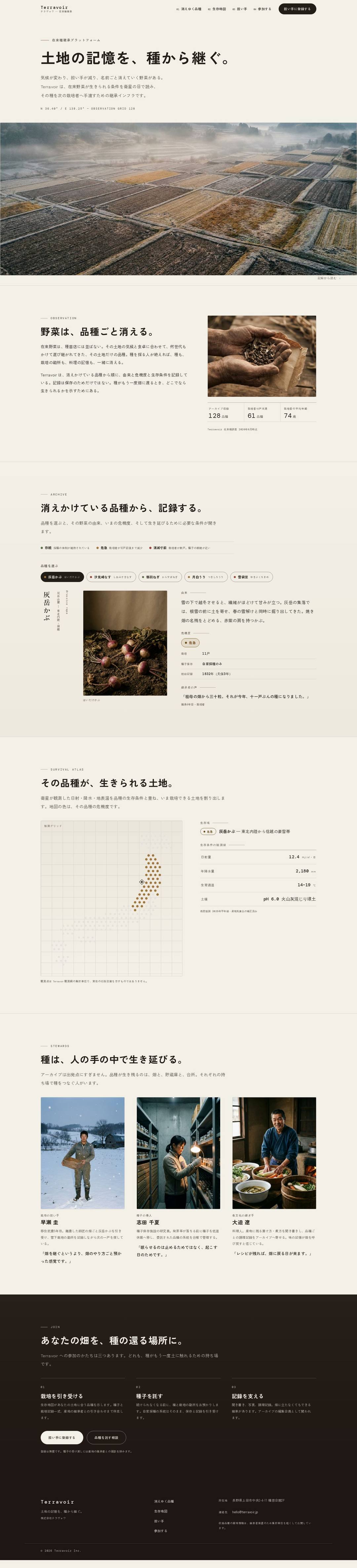 Terravoir（テラヴォワ） — full page